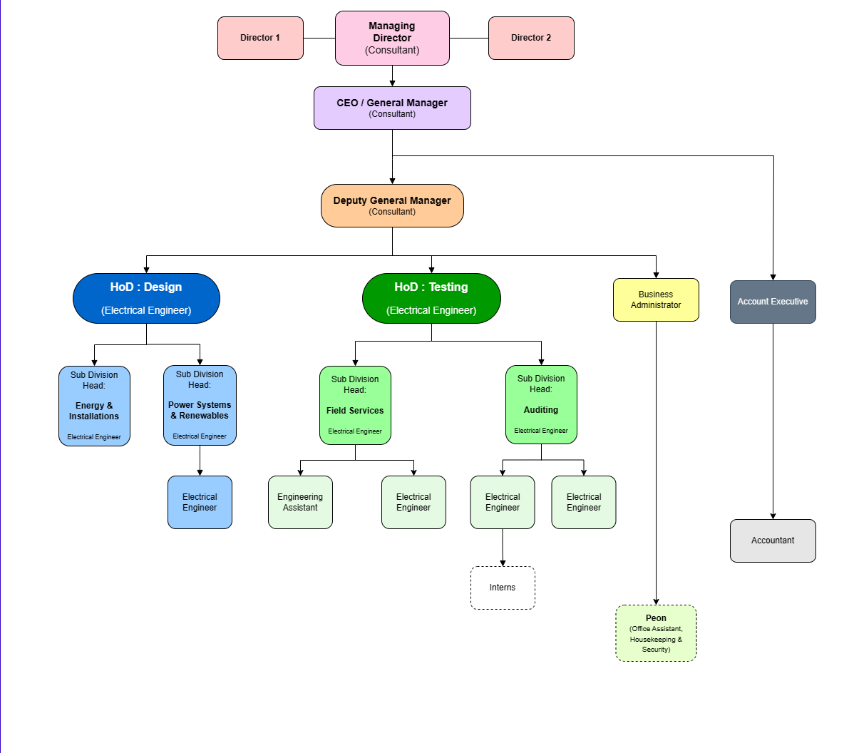 Organization Structure – Amithi Power Consultants (Pvt) Ltd